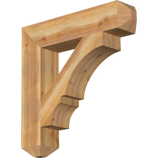 Ekena Millwork Balboa Craftsman Rough Sawn Bracket, Western Red Cedar, 6"W x 30"D x 30"H BKT06X30X30BOA04RWR - main